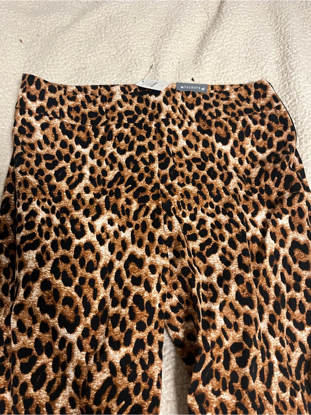 NWT Talbots Leopard Print pants - Brown Black